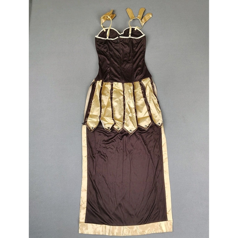 Dreamgirl Cosplay Warrior Queen Dress Skirt Medium Brown Gold Convertible Costum - Picture 11 of 12